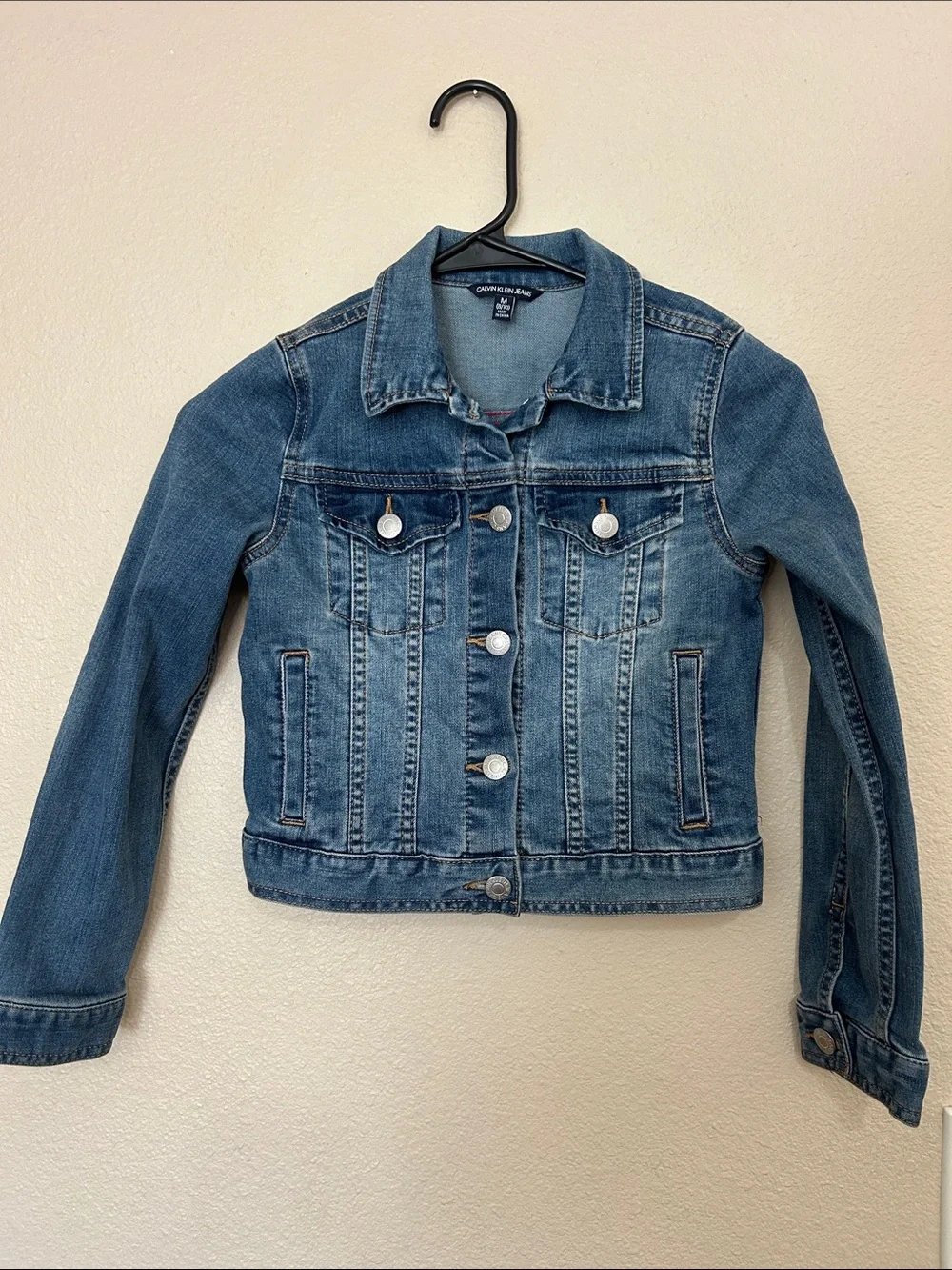Calvin Klein Jeans Distressed Blue Denim Jacket